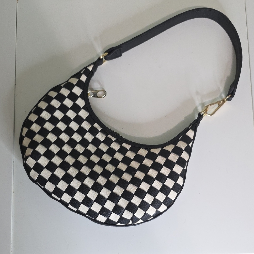 Checkered Black and White Women's Bag